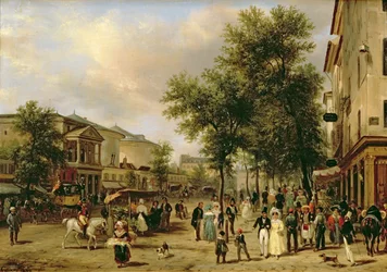 Vista del Boulevard Montmartre, París, 1830